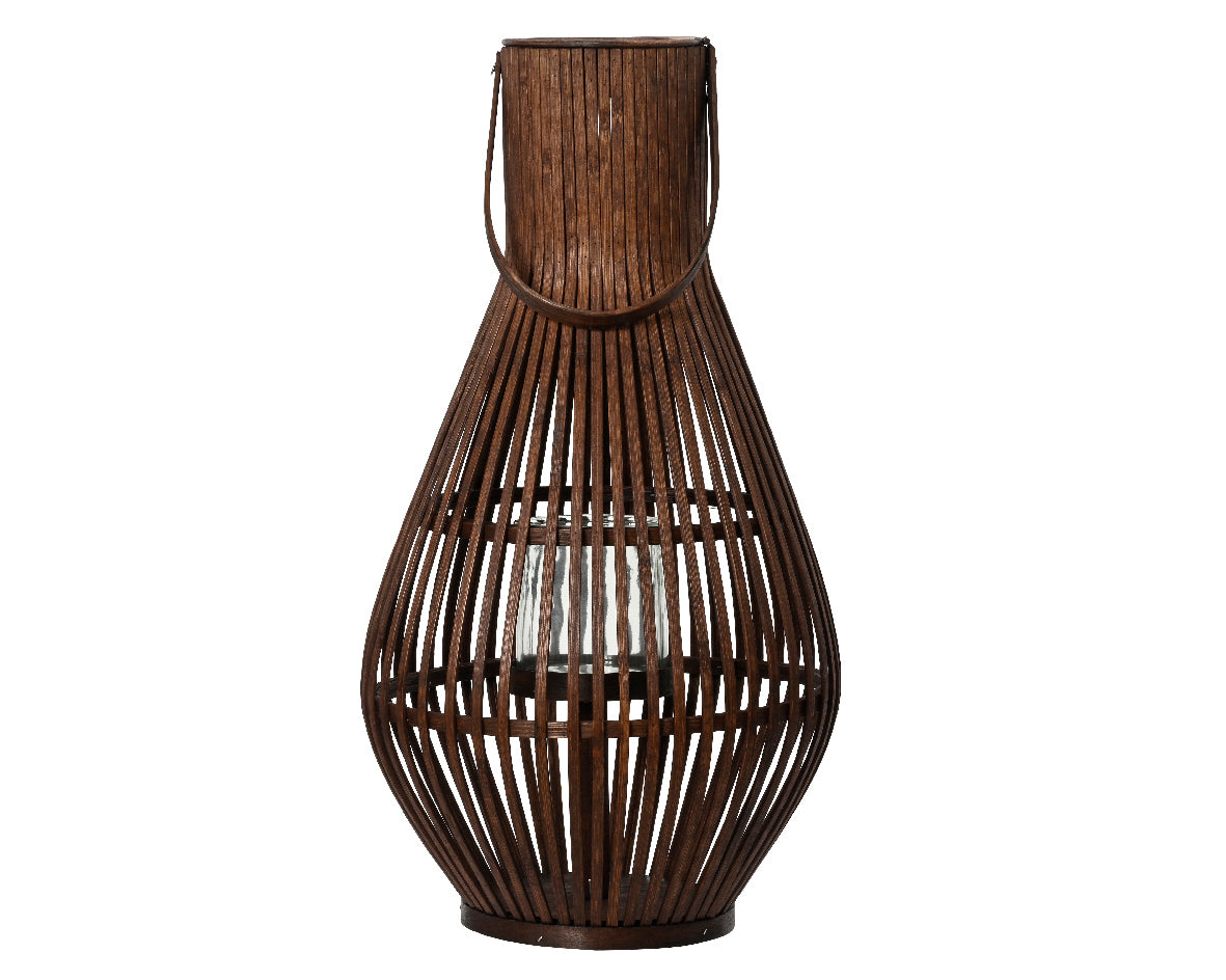 Lanterna Hurricane Bamboo H.55 - Elegante Illuminazione per Spazi Interni ed Esterni Lanterna Hurricane Bamboo H.55 - Elegante Illuminazione per Spazi Interni ed Esterni